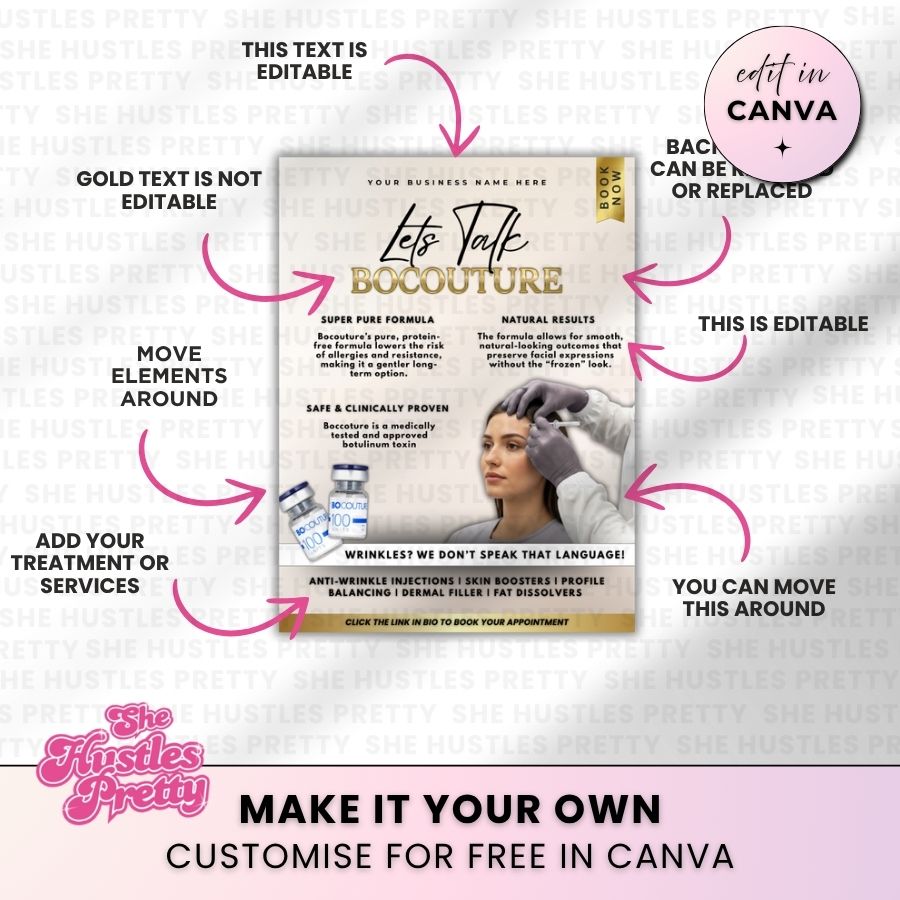 Bocouture Template for Social Media | Beige & Gold | For Beauty Professionals