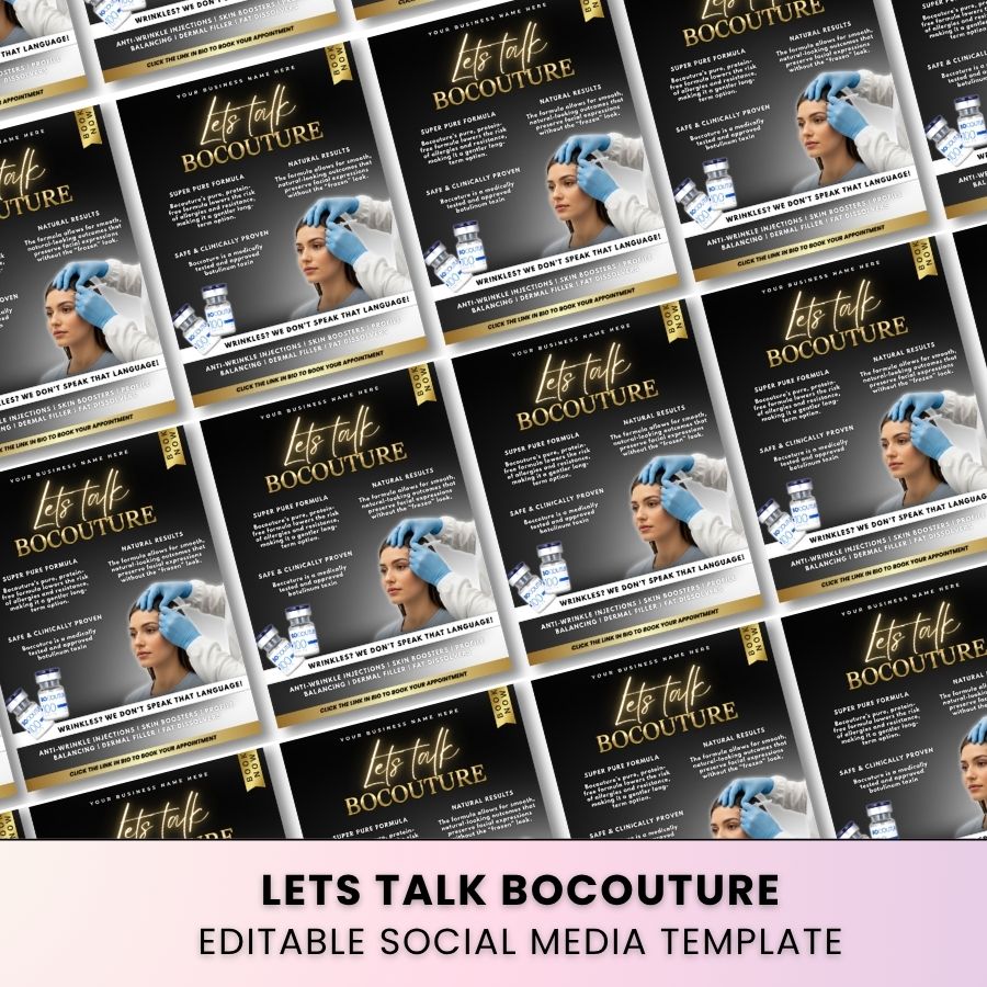 Bocouture Template for Social Media | Black & Gold | For Beauty Professionals