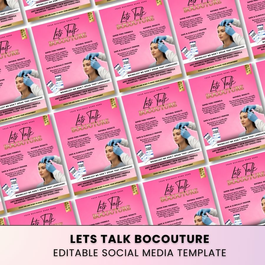 Bocouture Template for Social Media | Pink & Gold | For Beauty Professionals