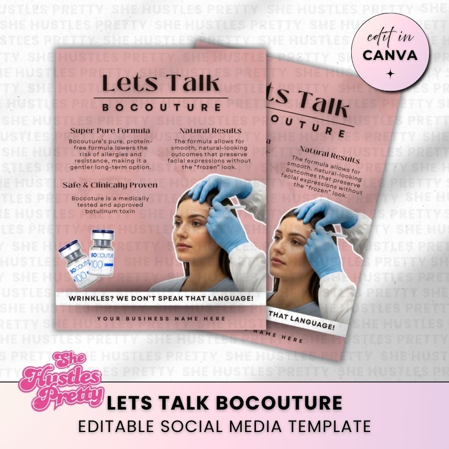 Bocouture Template for Social Media | Rosy Tones | For Beauty Professionals
