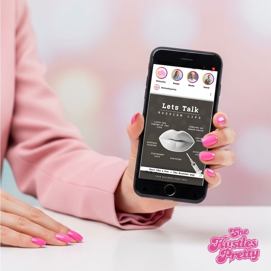 Russian Lips Template for Social Media | Grey Whisper | For Beauty Professionals