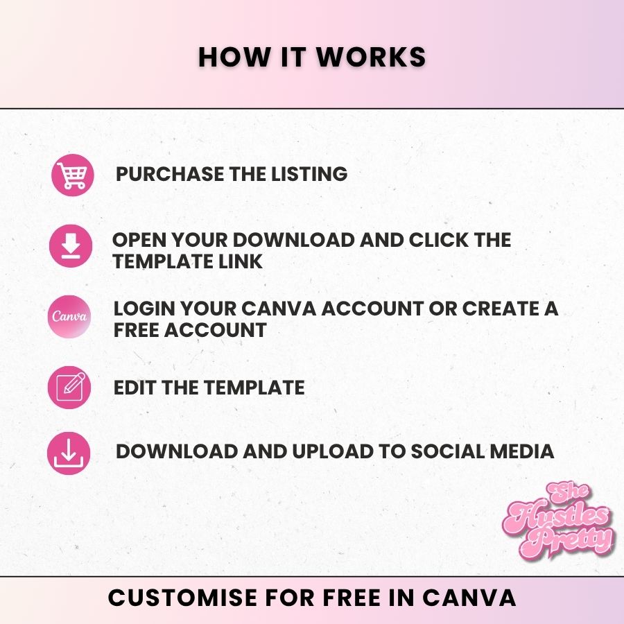 Russian Lips Template for Social Media | Pink & Gold Luxe | For Beauty Professionals