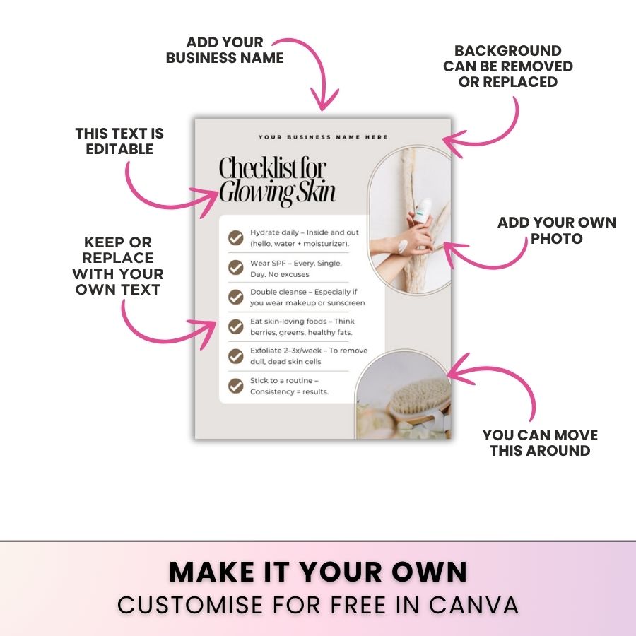 Skincare Specialist Bundle of 30 Templates | Social Media Marketing for Beauty Professionals | Neutral 