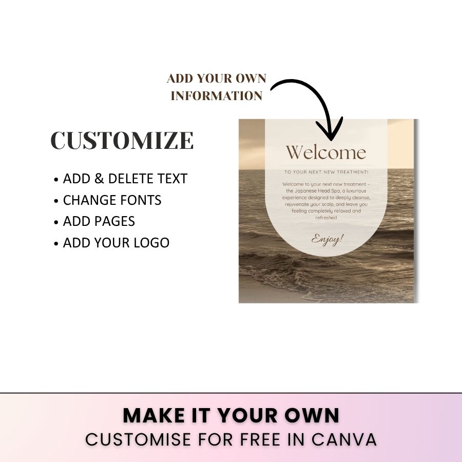 Japanese Head Spa 120 Post Marketing Bundle | Social Media Marketing for Beauty Professionals | Neutral 