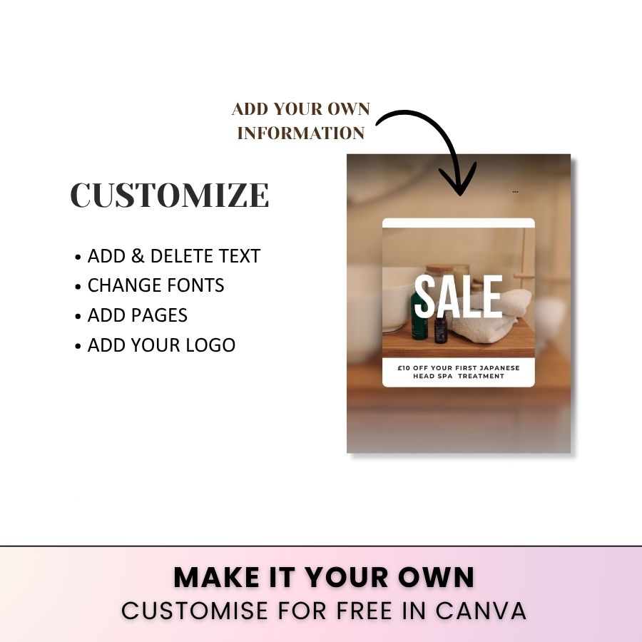 Japanese Head Spa New Biz Bundle 30 Posts | Social Media Marketing for Beauty Professionals | Neutral 