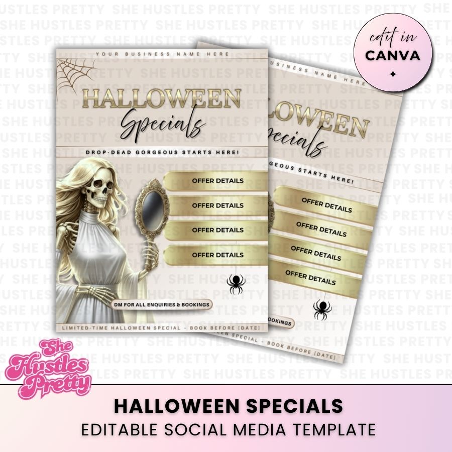 Halloween Specials Template for Social Media | Golden Nude | For Beauty Professionals