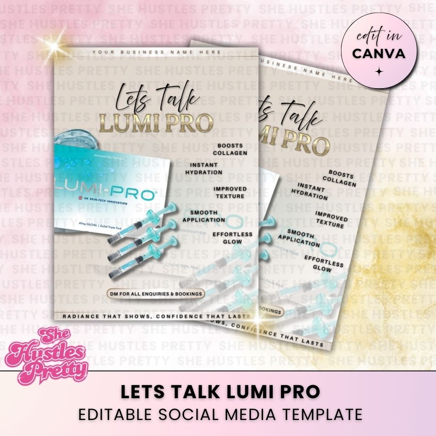 Lets Talk Lumi Pro Template for Social Media | Golden Nude | For Aestheticians