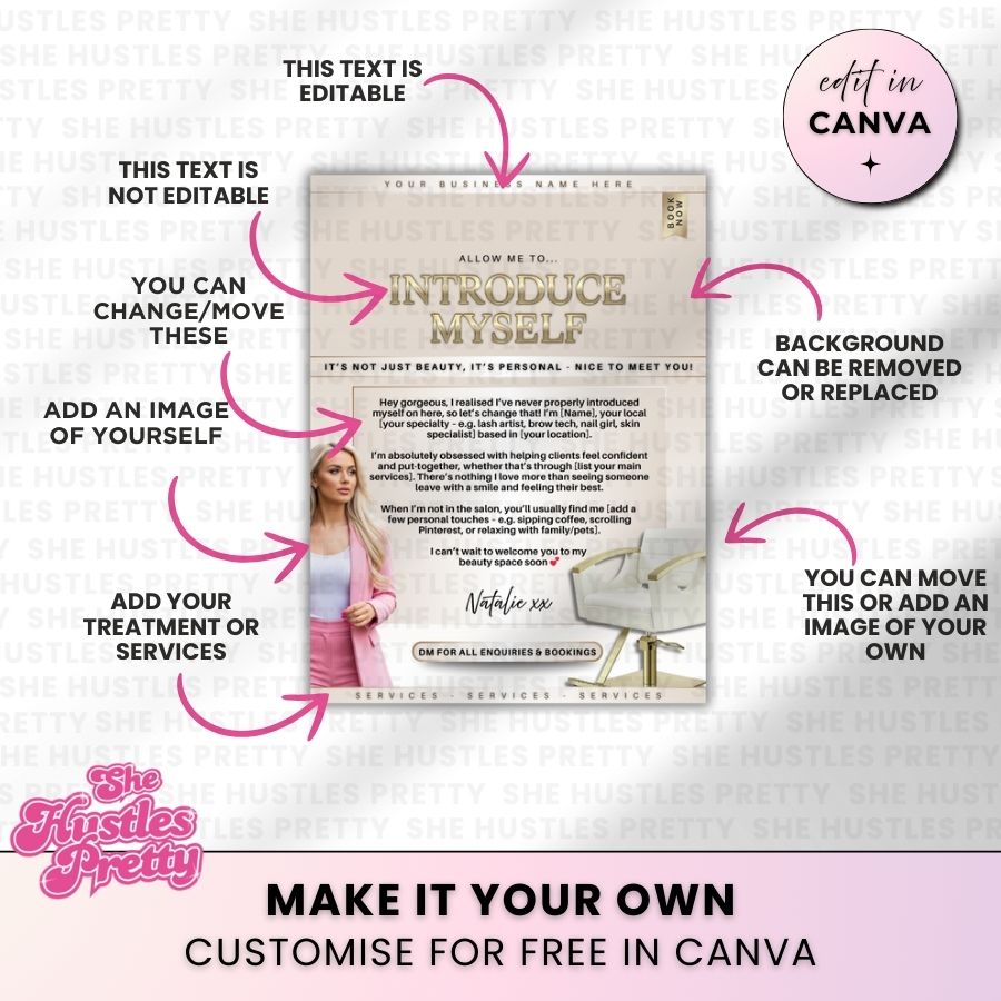 Introduction Template for Social Media | Golden Nude | For Beauty Professionals