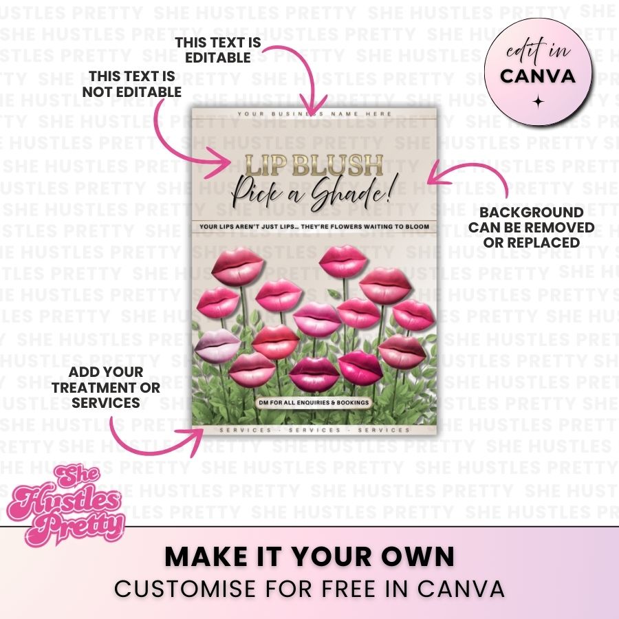 Lip Blush Shades Template for Social Media | Golden Nude | For SPMU