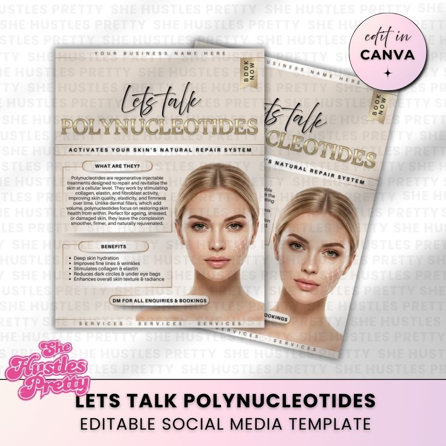 Polynucleotides Template for Social Media | Golden Nude | For Aestheticians