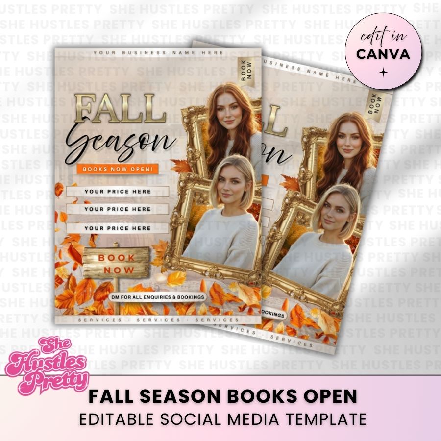 Fall Season Autumn Offers Template | Golden Nude | For Beauty Professionals