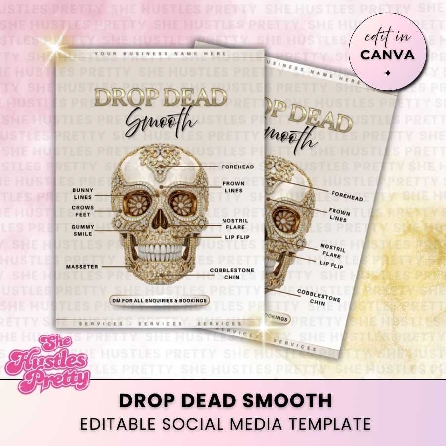 Drop Dead Smooth Botox Halloween Social Media | Golden Nude | For Aestheticians