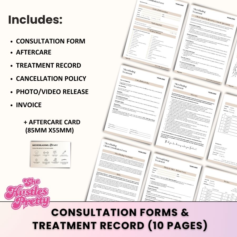 Microblading Consultation Form Bundle 