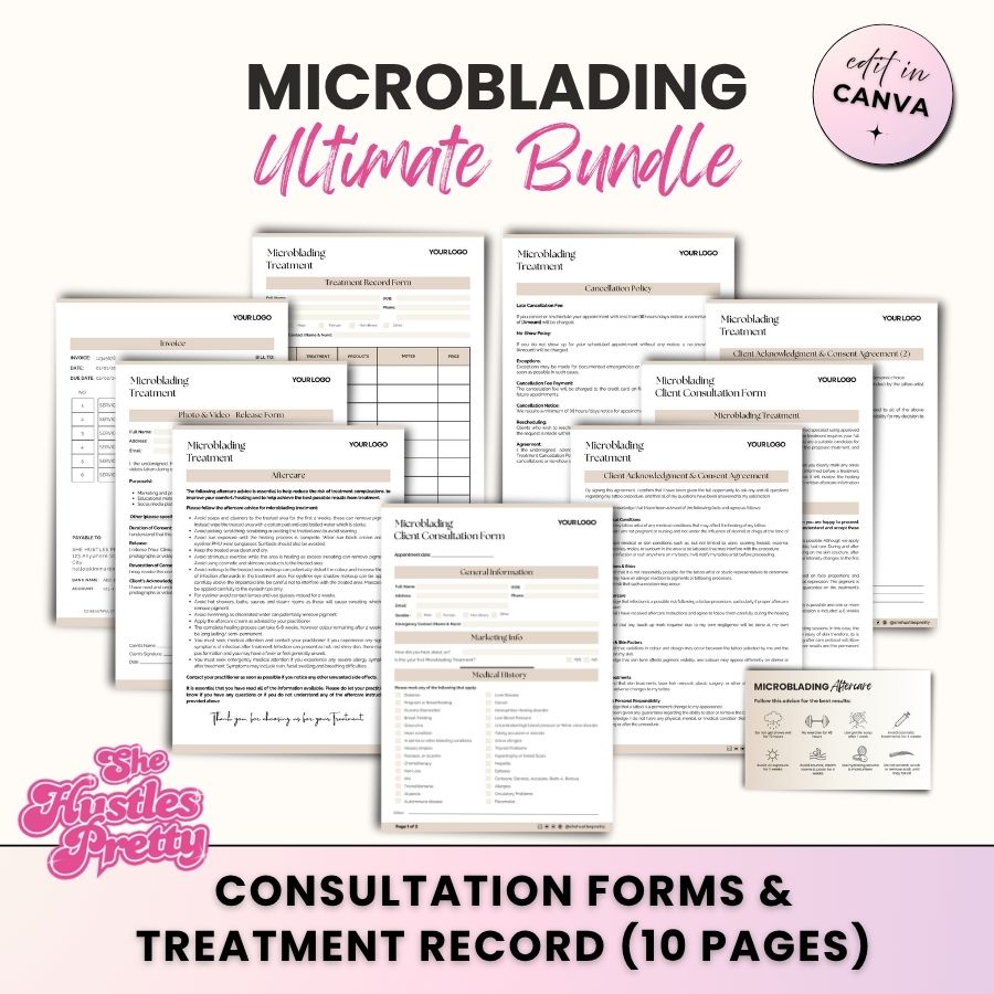 Microblading Consultation Form Bundle