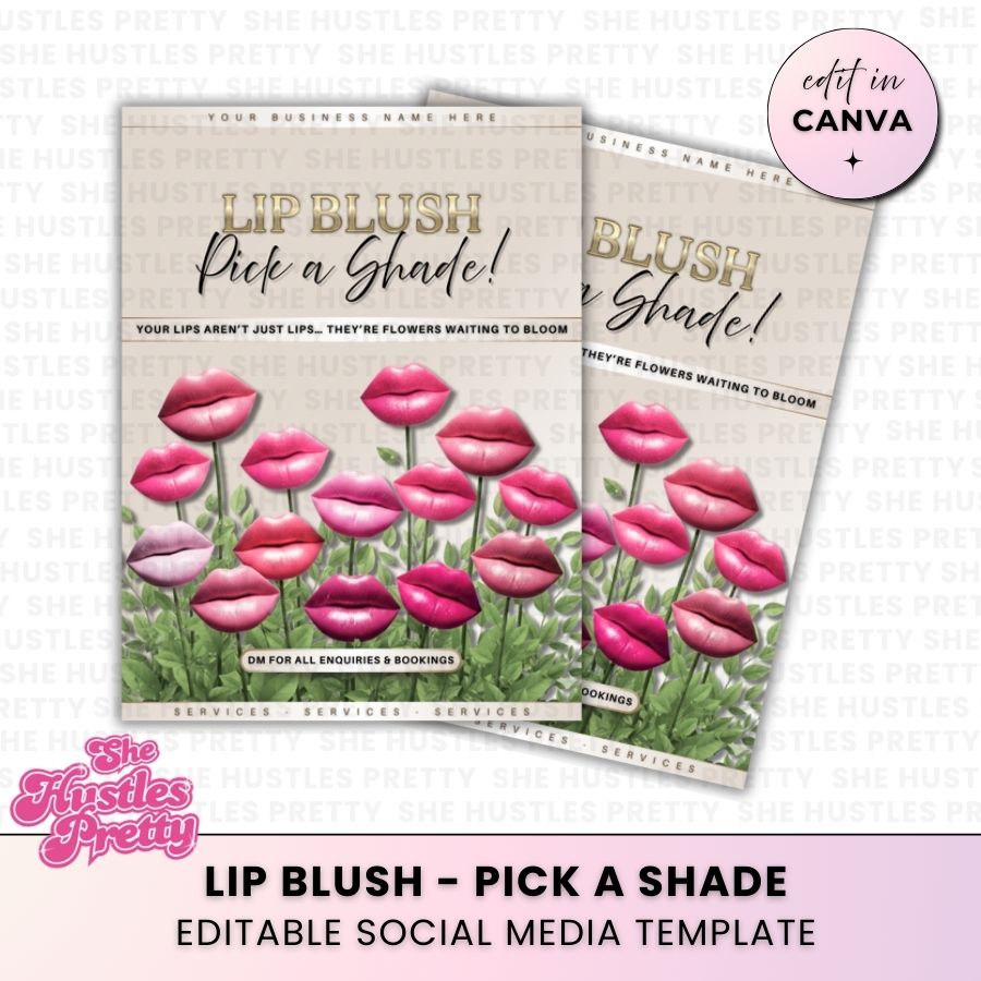 Lip Blush Shades Template for Social Media | Golden Nude | For SPMU