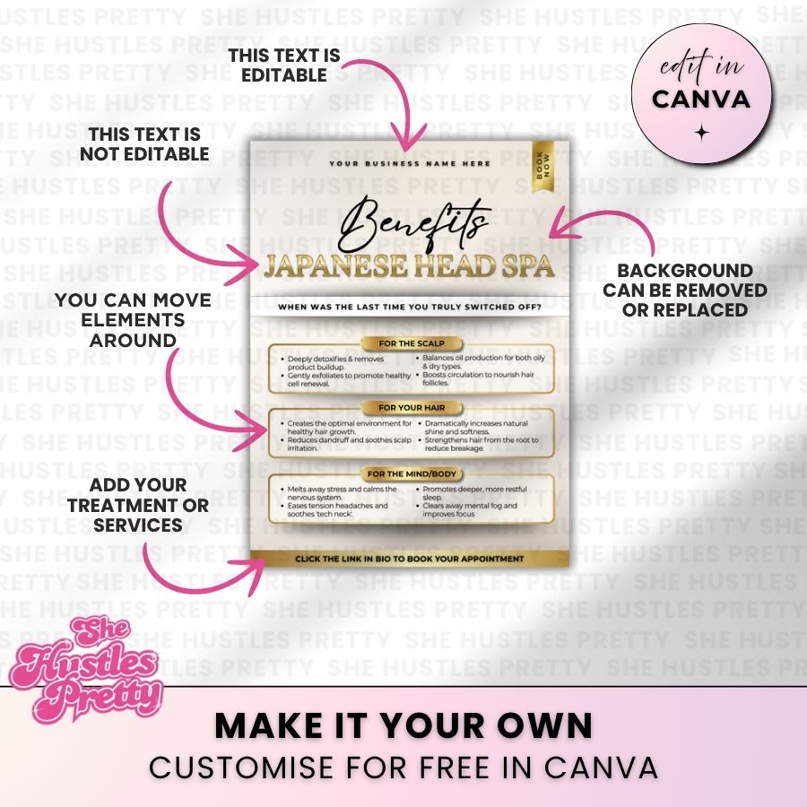 Japanese Head Spa Benefits | Beige & Gold Luxe | For Japanese Head Spa 