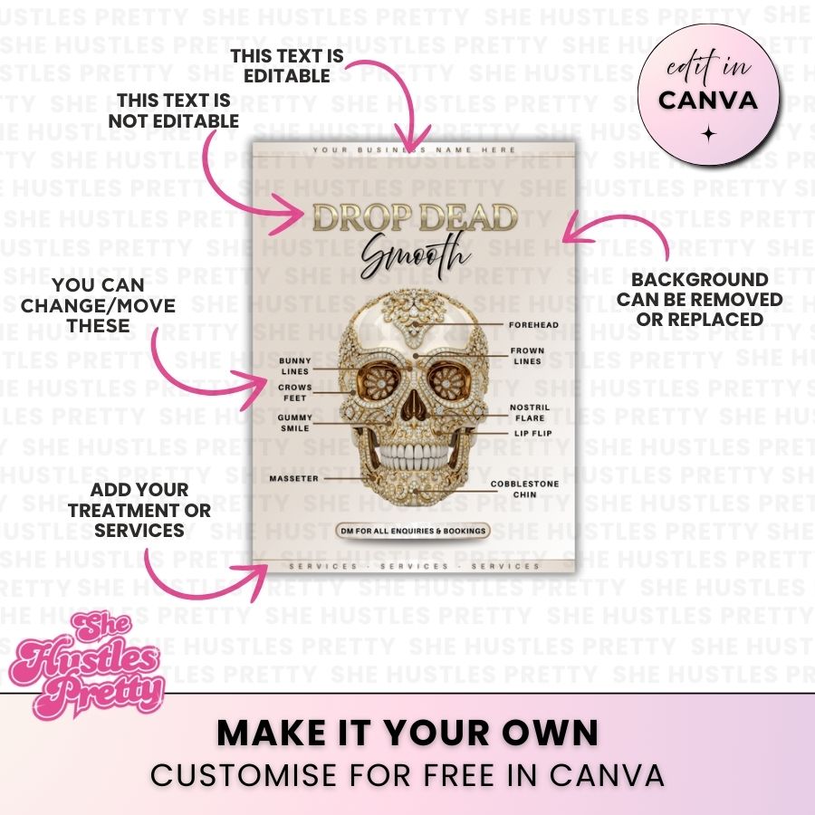 Drop Dead Smooth Botox Halloween Social Media | Golden Nude | For Aestheticians