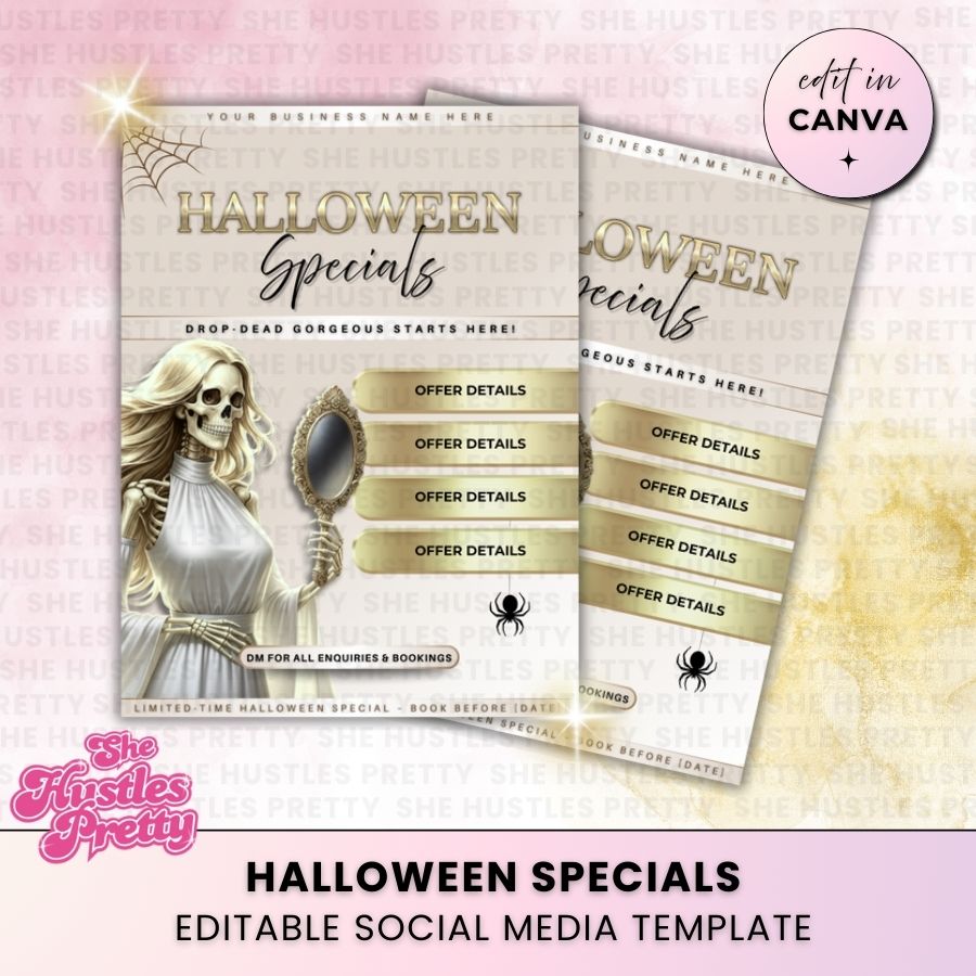 Halloween Specials Template for Social Media | Golden Nude | For Beauty Professionals