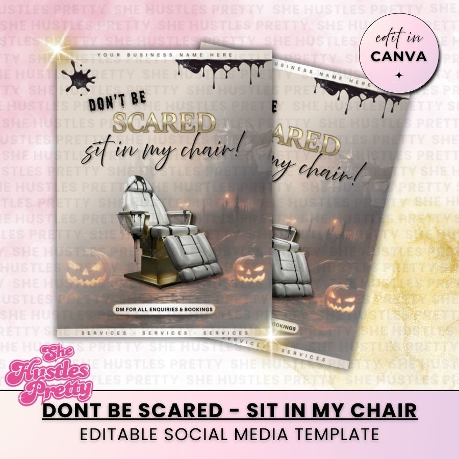 Don't be Scared Halloween Template | Golden Nude | For Beauty Professionals