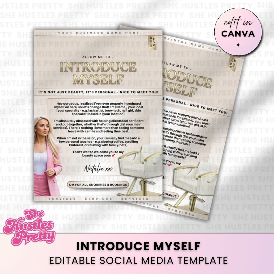 Introduction Template for Social Media | Golden Nude | For Beauty Professionals