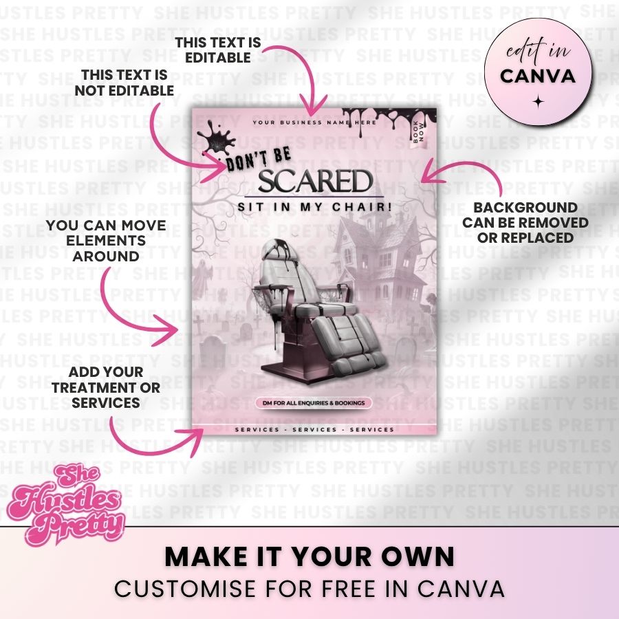 Don't be Scared Halloween Post | For Beauty Professionals | PW-01