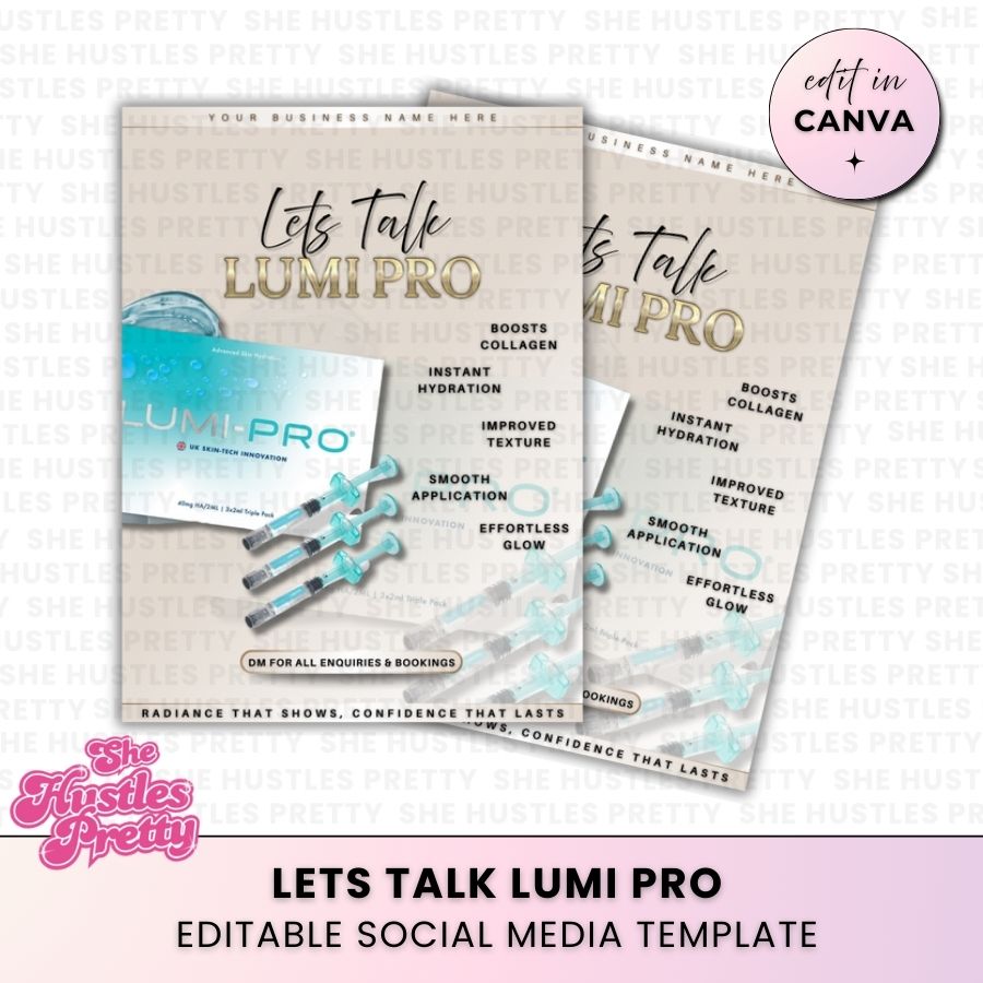 Lets Talk Lumi Pro Template for Social Media | Golden Nude | For Aestheticians