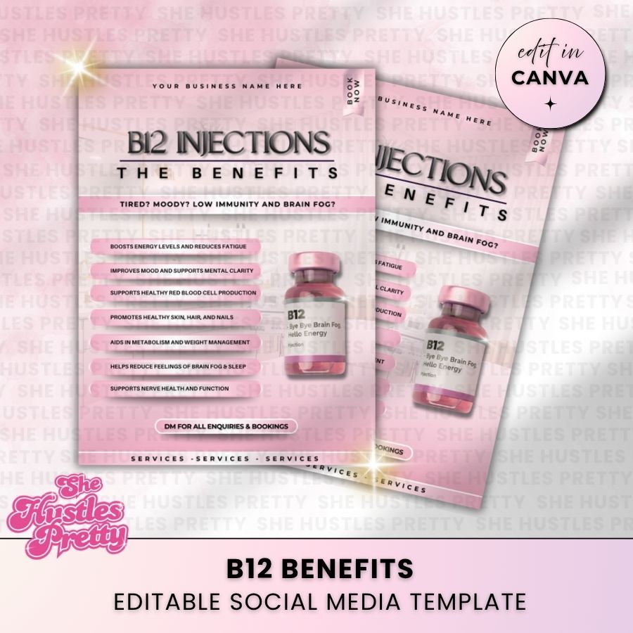 B12 Injection Benefits Post | For Aestheticians | PW-03
