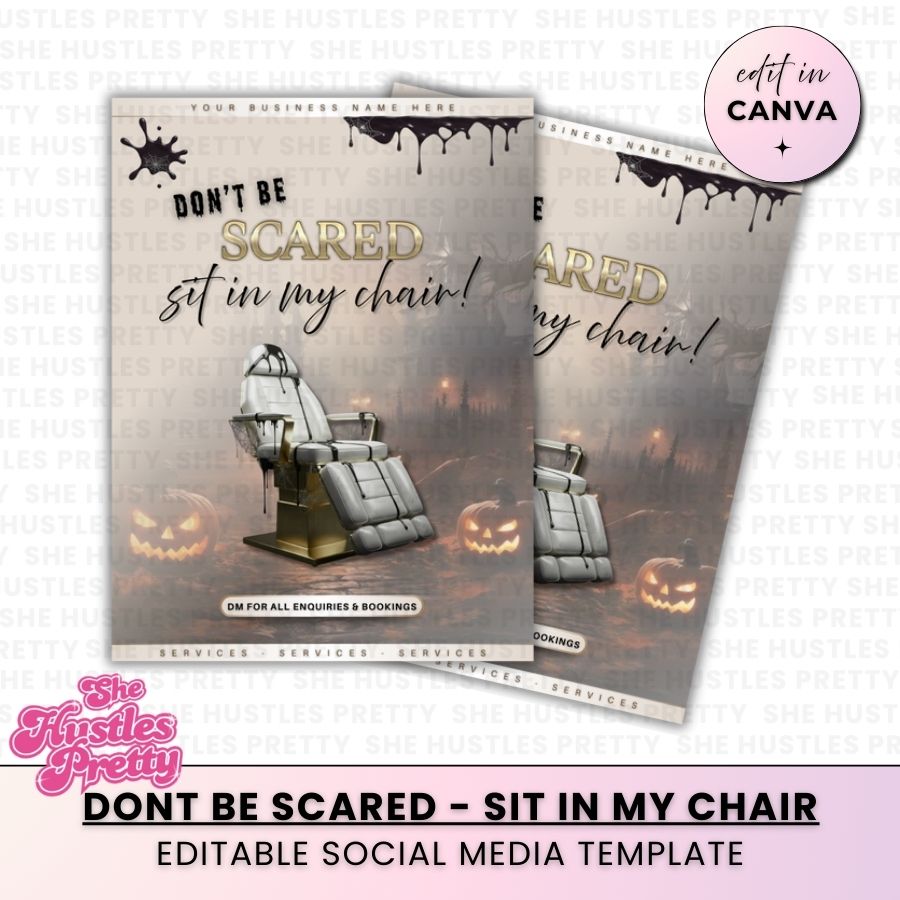Don't be Scared Halloween Template | Golden Nude | For Beauty Professionals