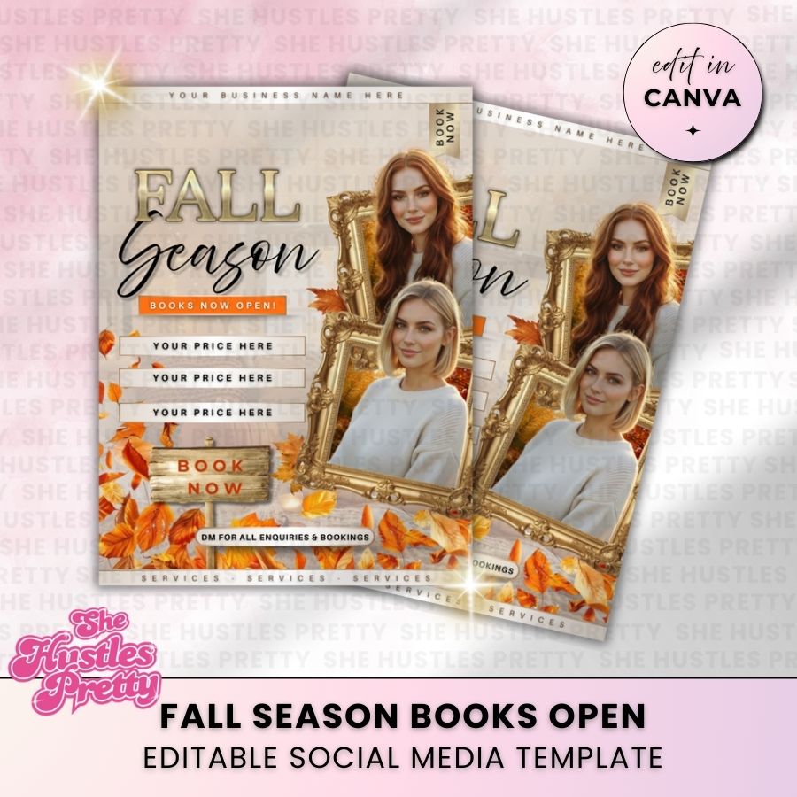 Fall Season Autumn  Offers Template | Golden Nude | For Beauty Professionals