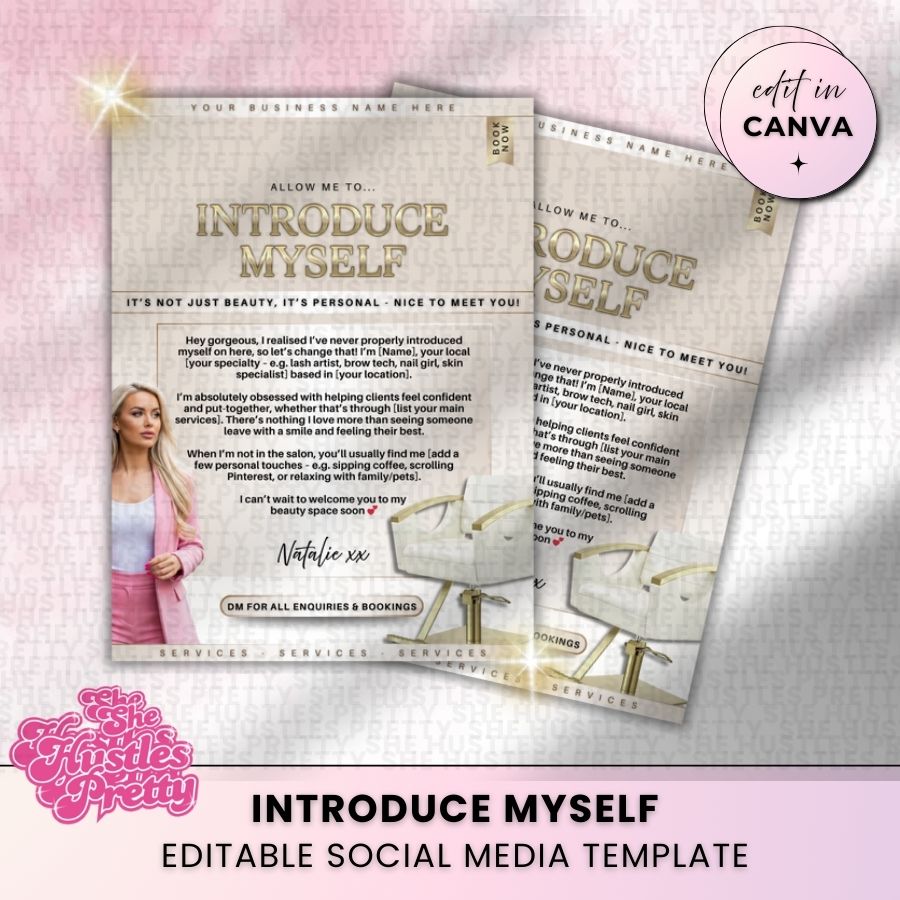 Introduction Template for Social Media | Golden Nude | For Beauty Professionals