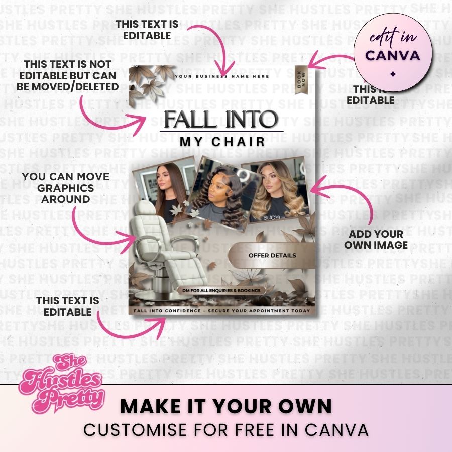 Fall into my Chair Halloween Template | Smokey Beige | For Beauty Professionals