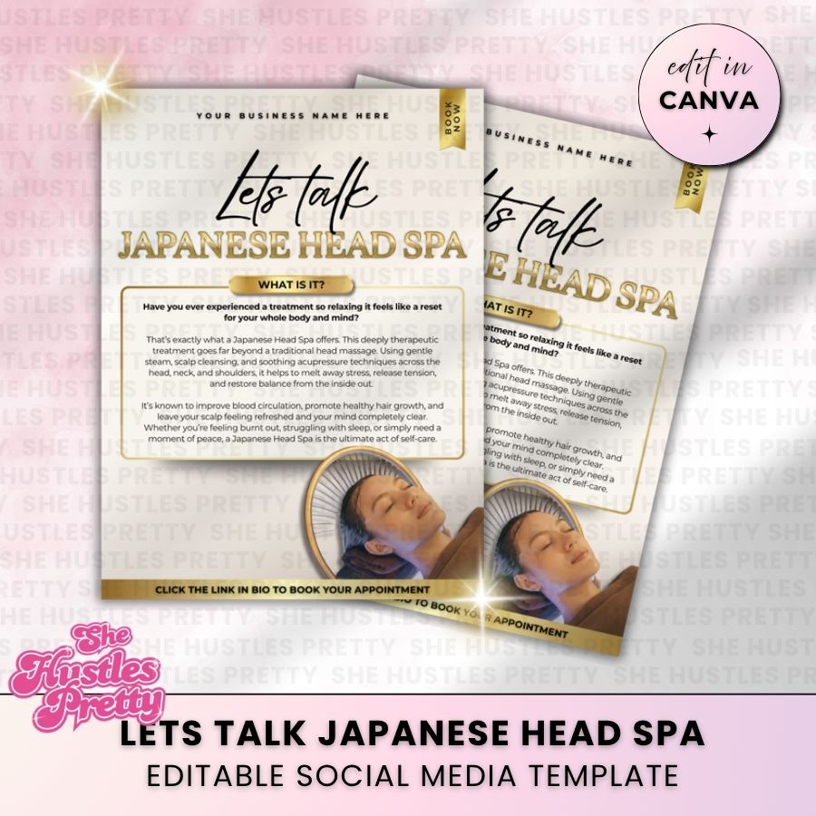 Lets Talk Japanese Head Spa | Beige & Gold Luxe | For Japanese Head Spa 