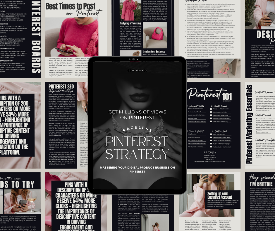 Faceless Pinterest Marketing Strategy: Get Millions of Views & Sales