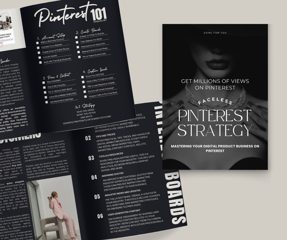Faceless Pinterest Marketing Strategy: Get Millions of Views & Sales