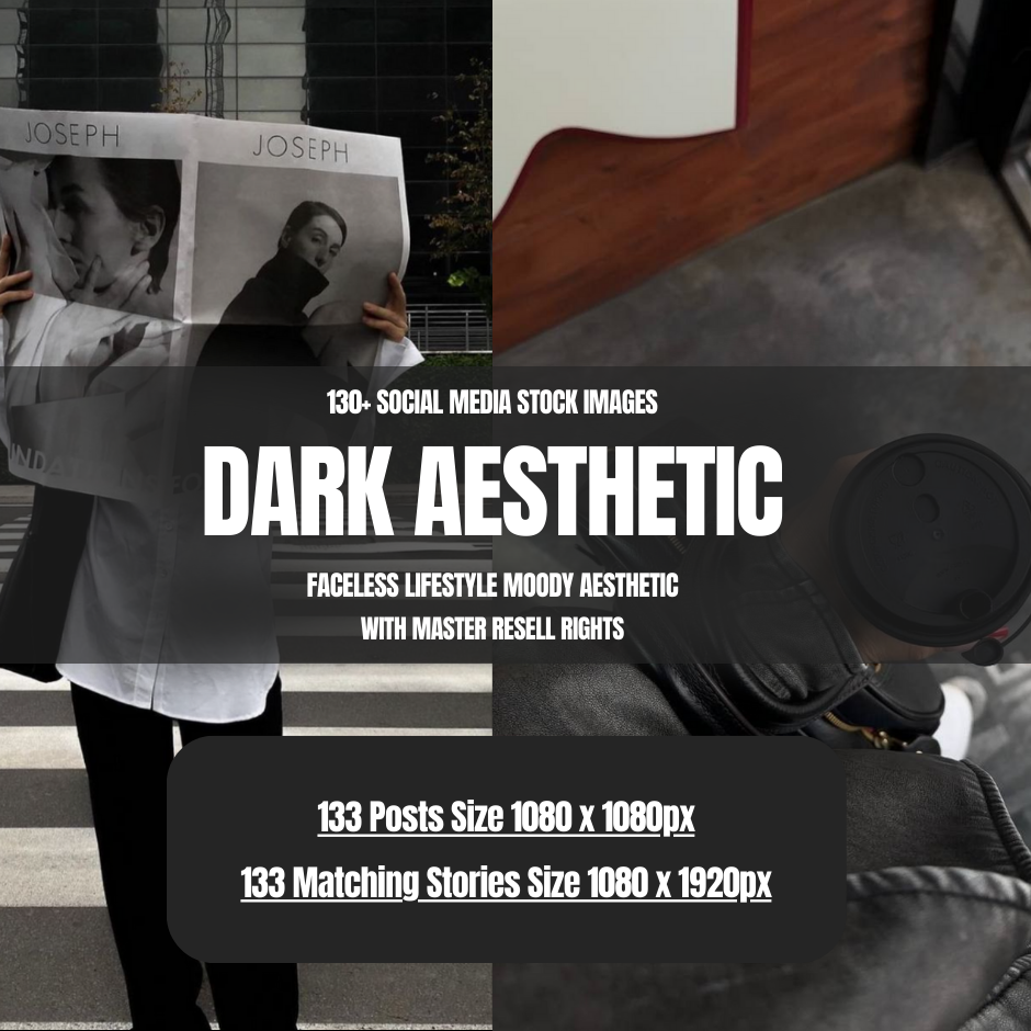 Dark Aesthetic Social Media Stock Images