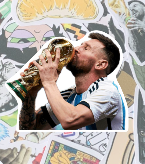 Messi Besando Copa del Mundo 