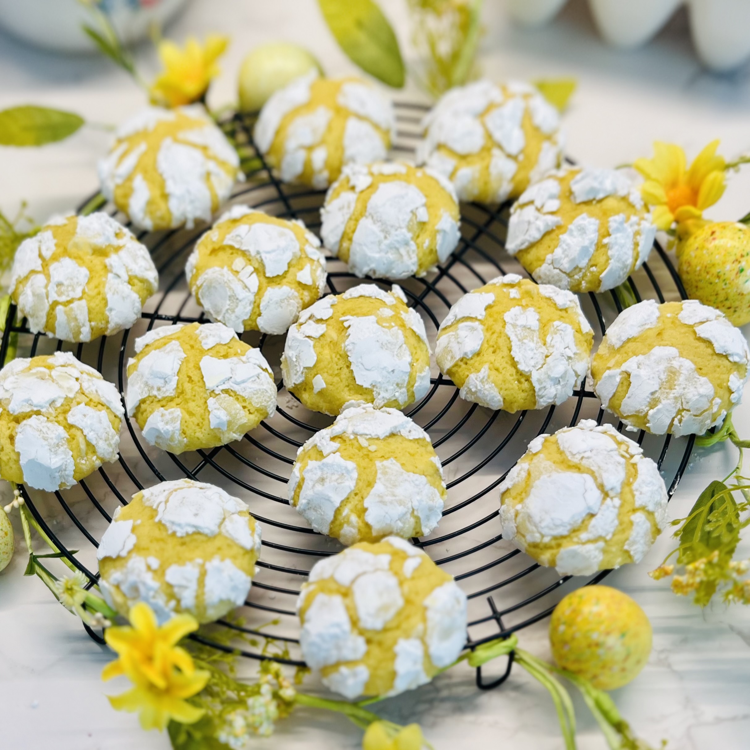 🍋 Elegant & Whimsical Crinkle Cookies