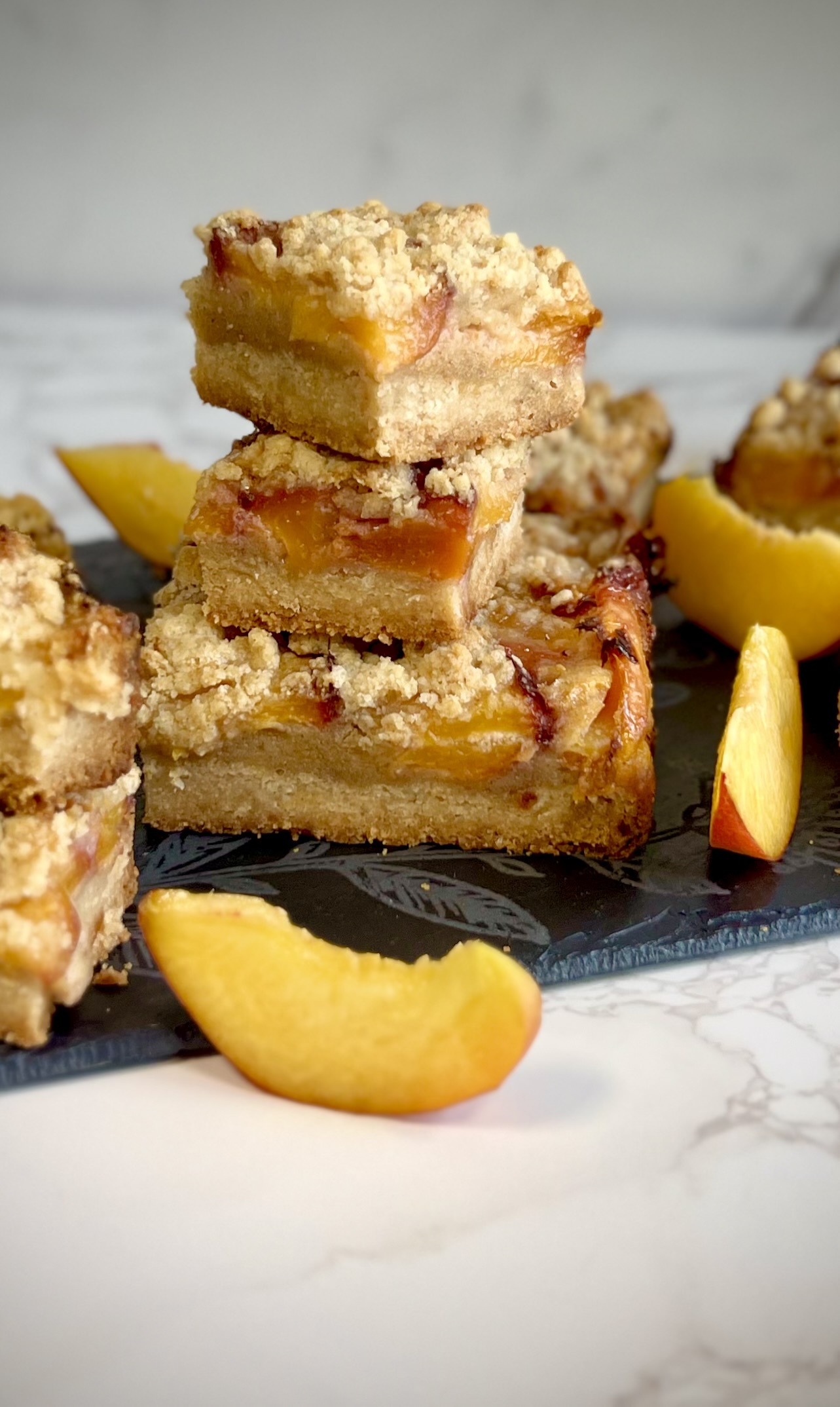 Peach Pie Crumble Bars