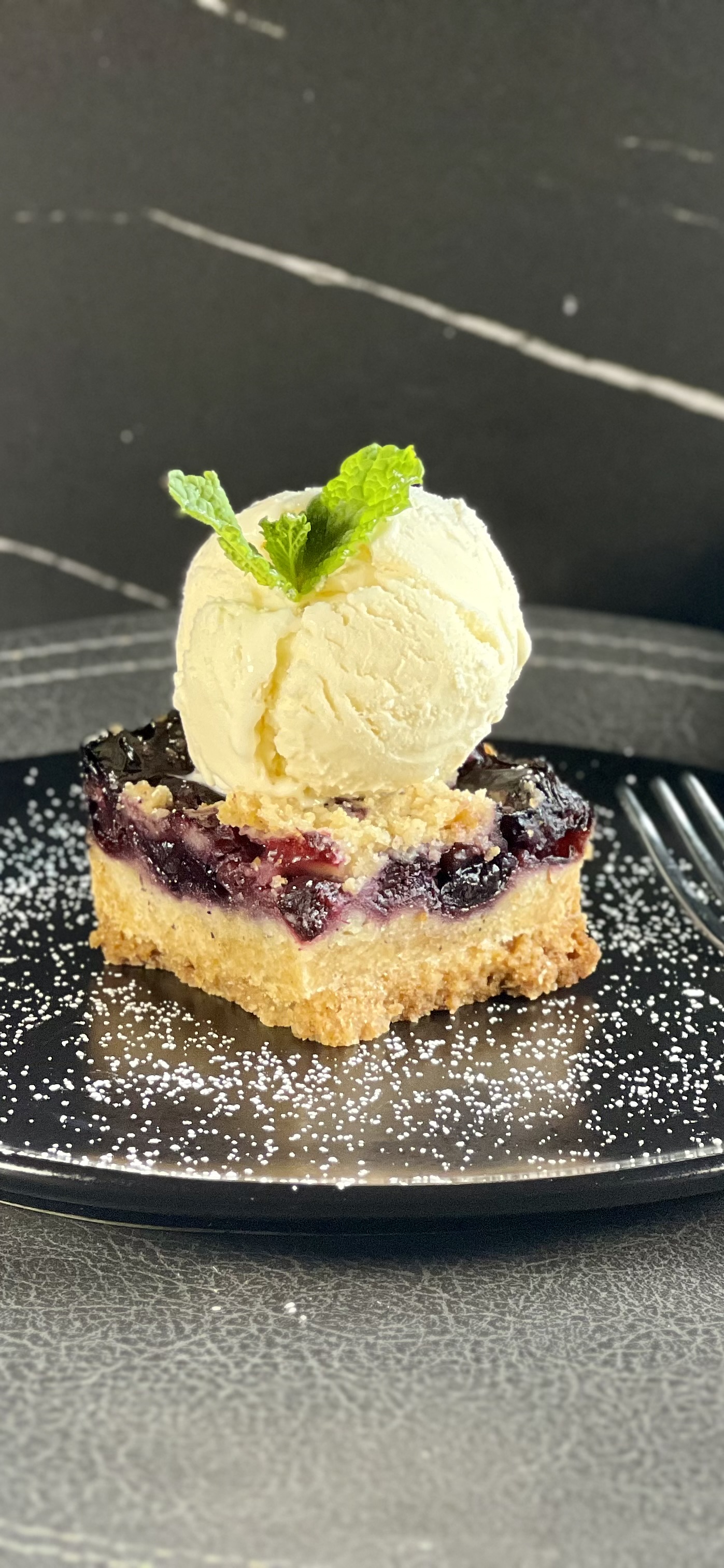 Blueberry Pie Crumble Bars