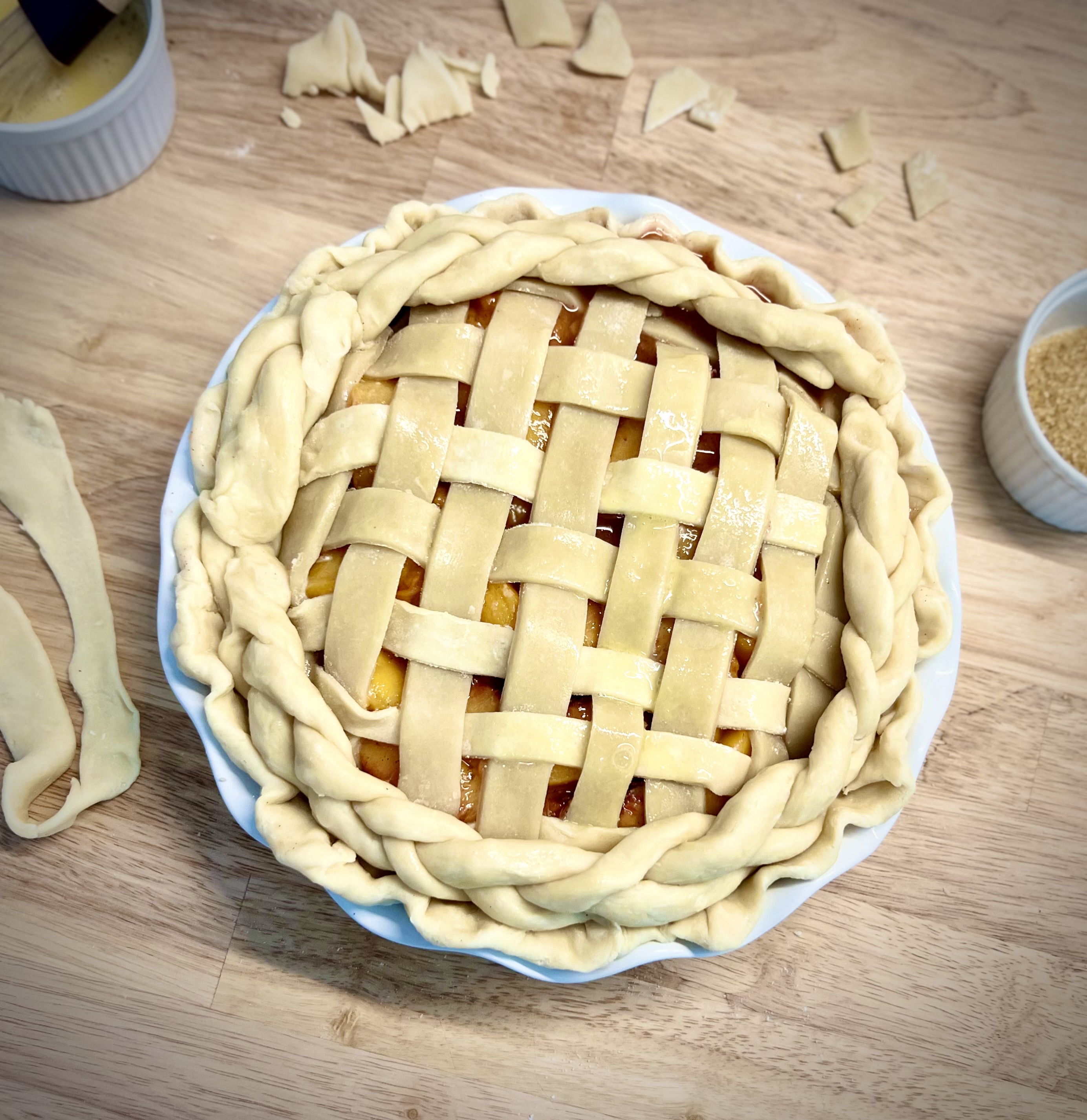 Lattice Peach Pie