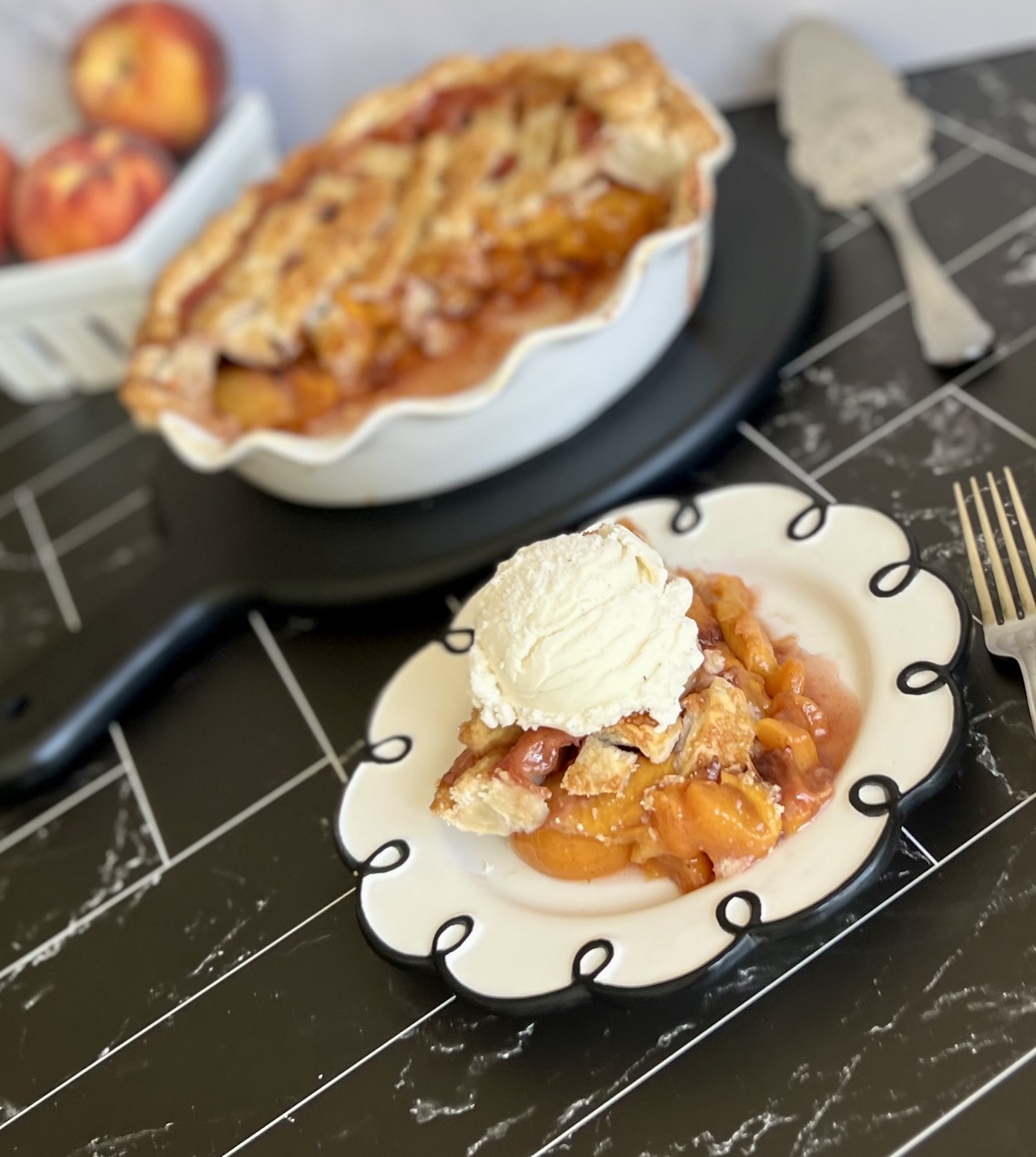 Lattice Peach Pie
