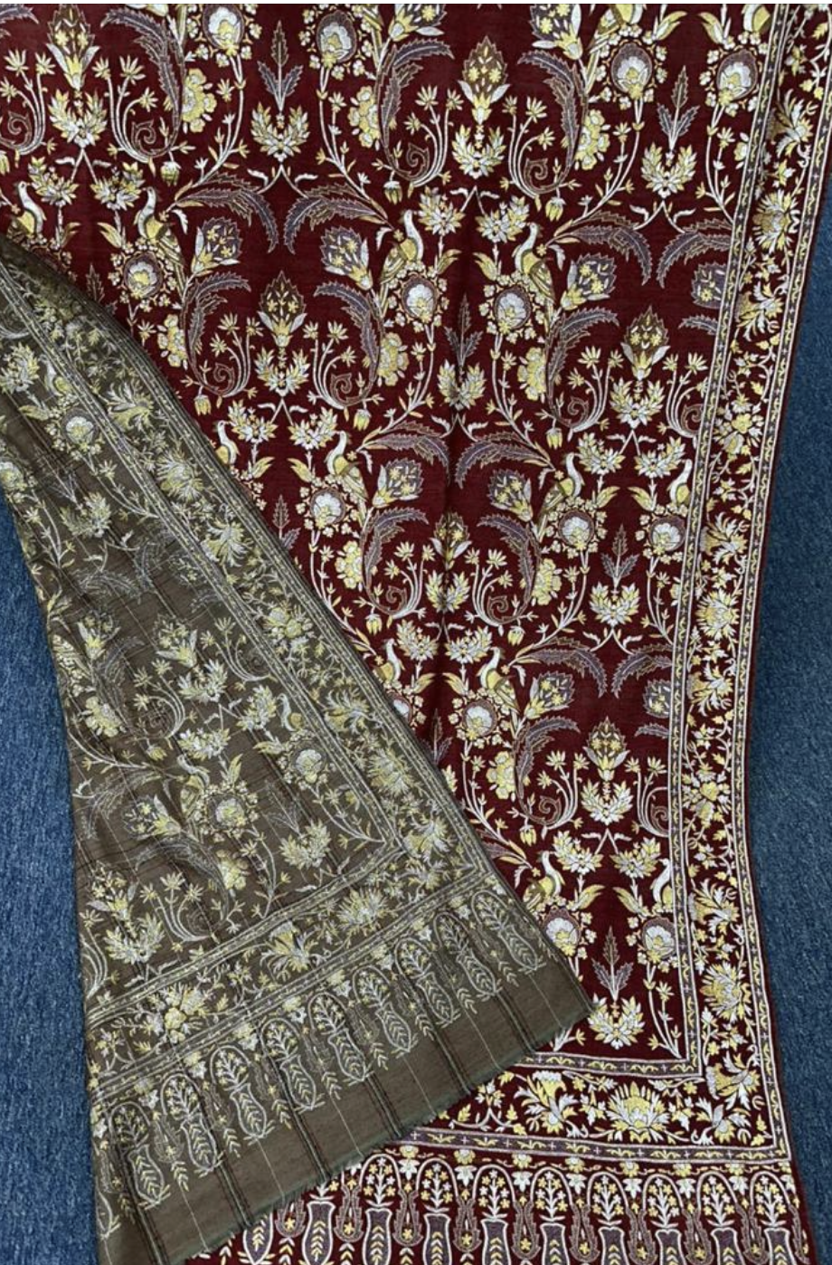 Tilla Shawls on Reversible Pashmina