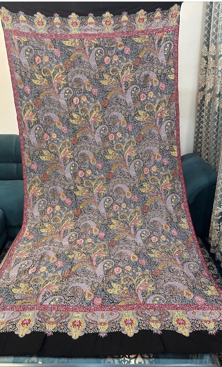 Pashmina Kalamkari Silk Embroidery 
