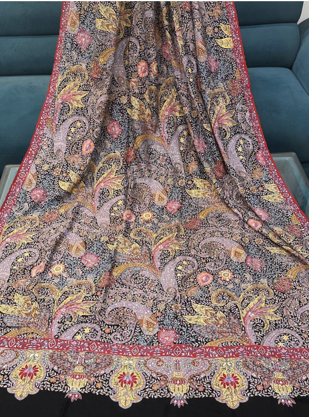 Pashmina Kalamkari Silk Embroidery 