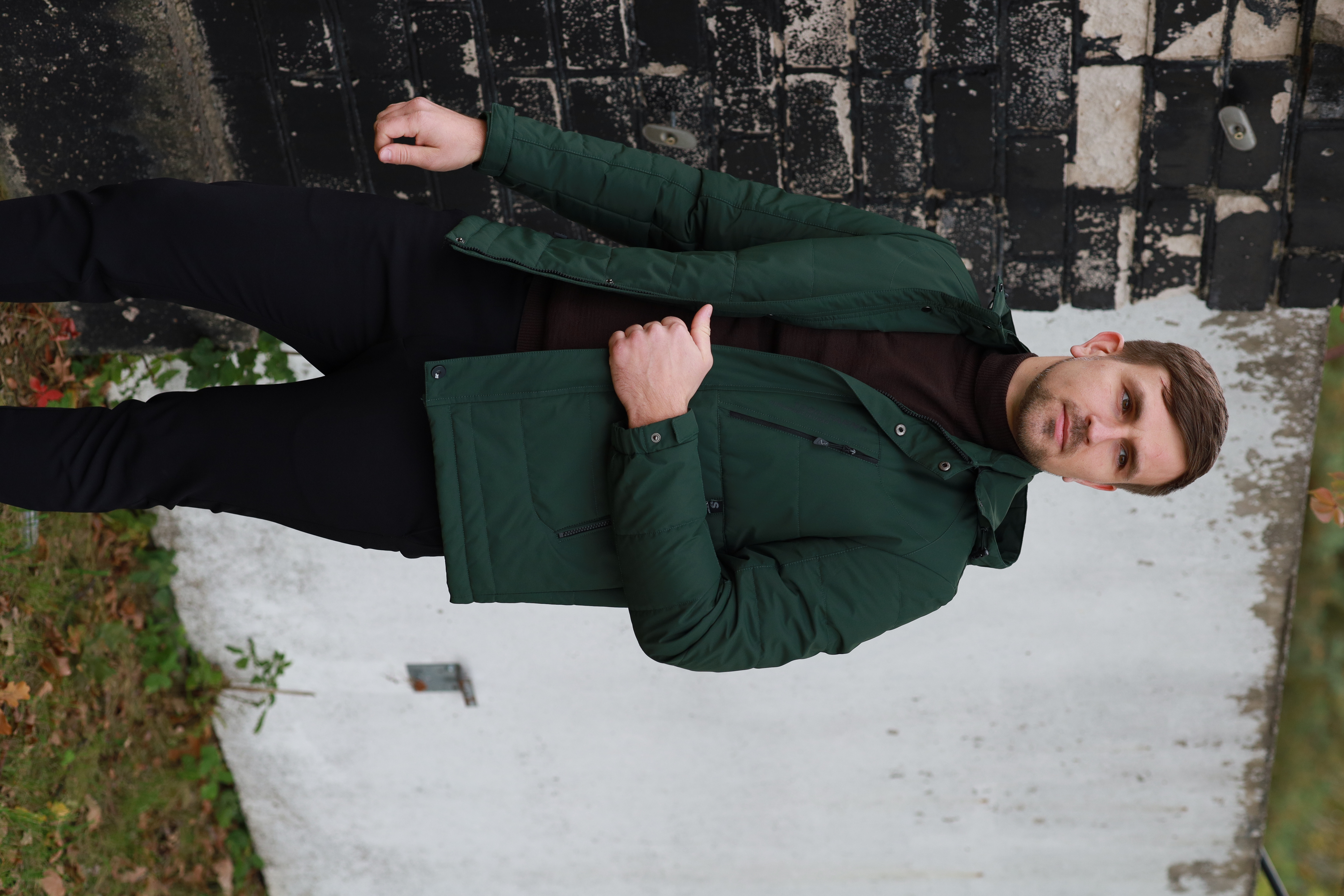 Vyriška rudeninė striukė dark green