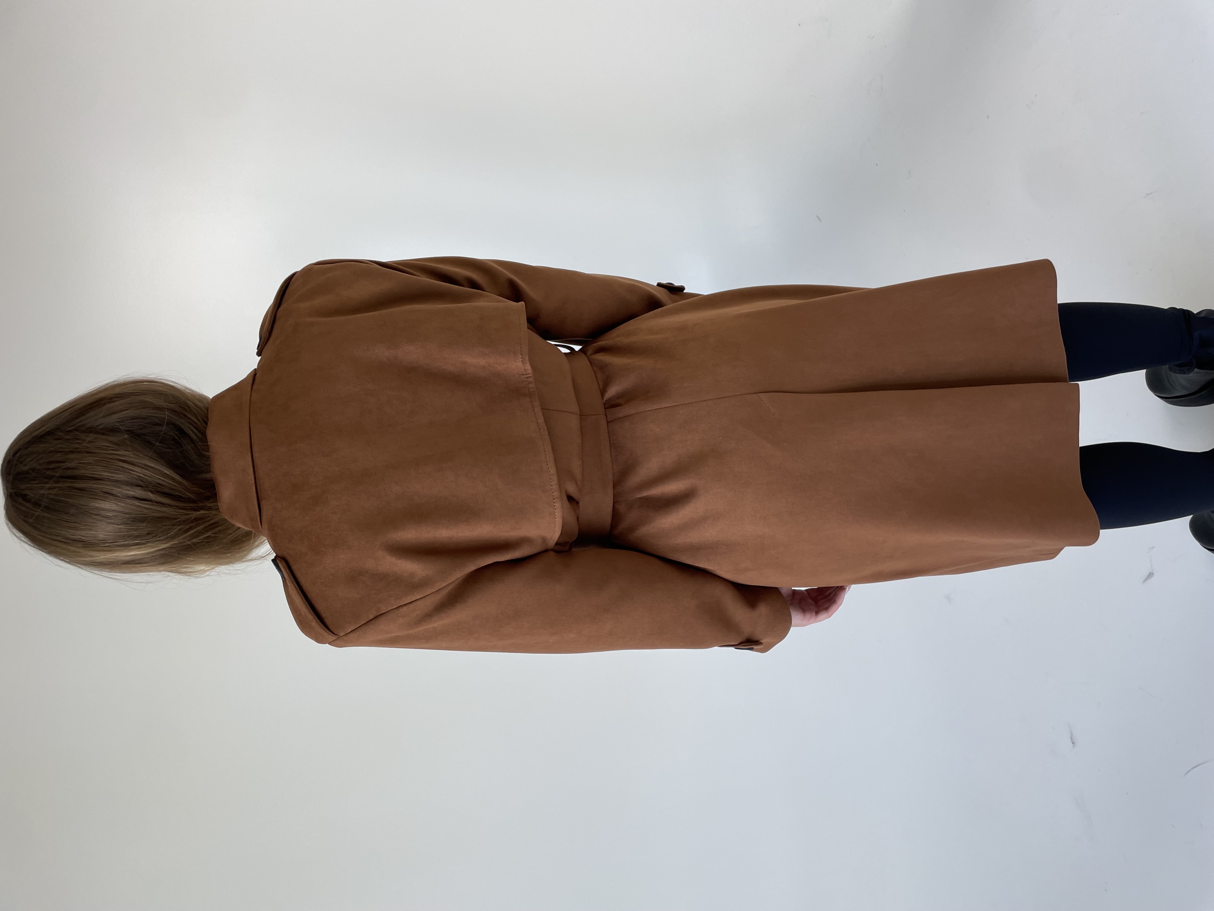 Rudeninis trench coat suede
