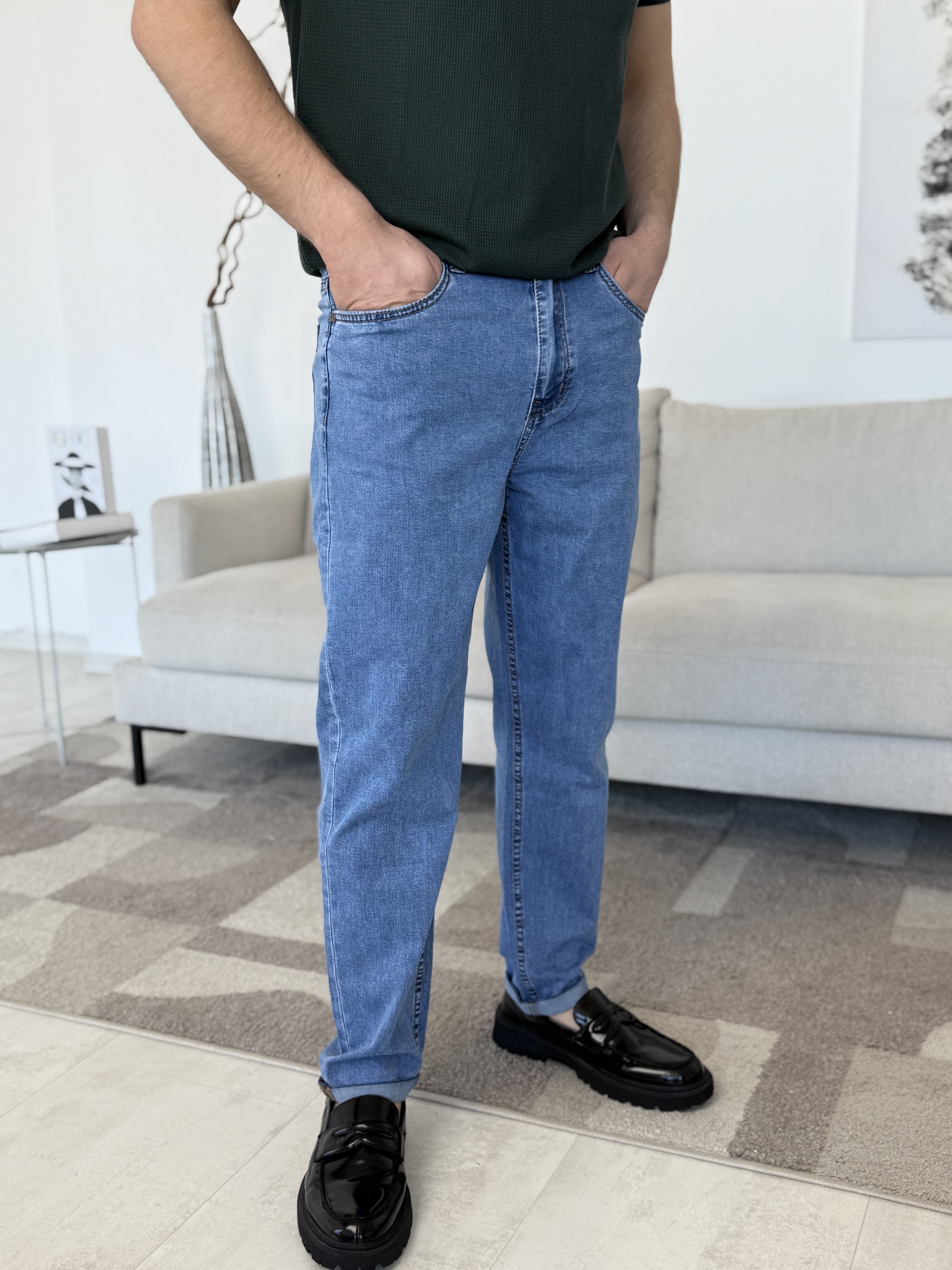 Vyriški laisvo kirpimo - melsvi džinsai | 247