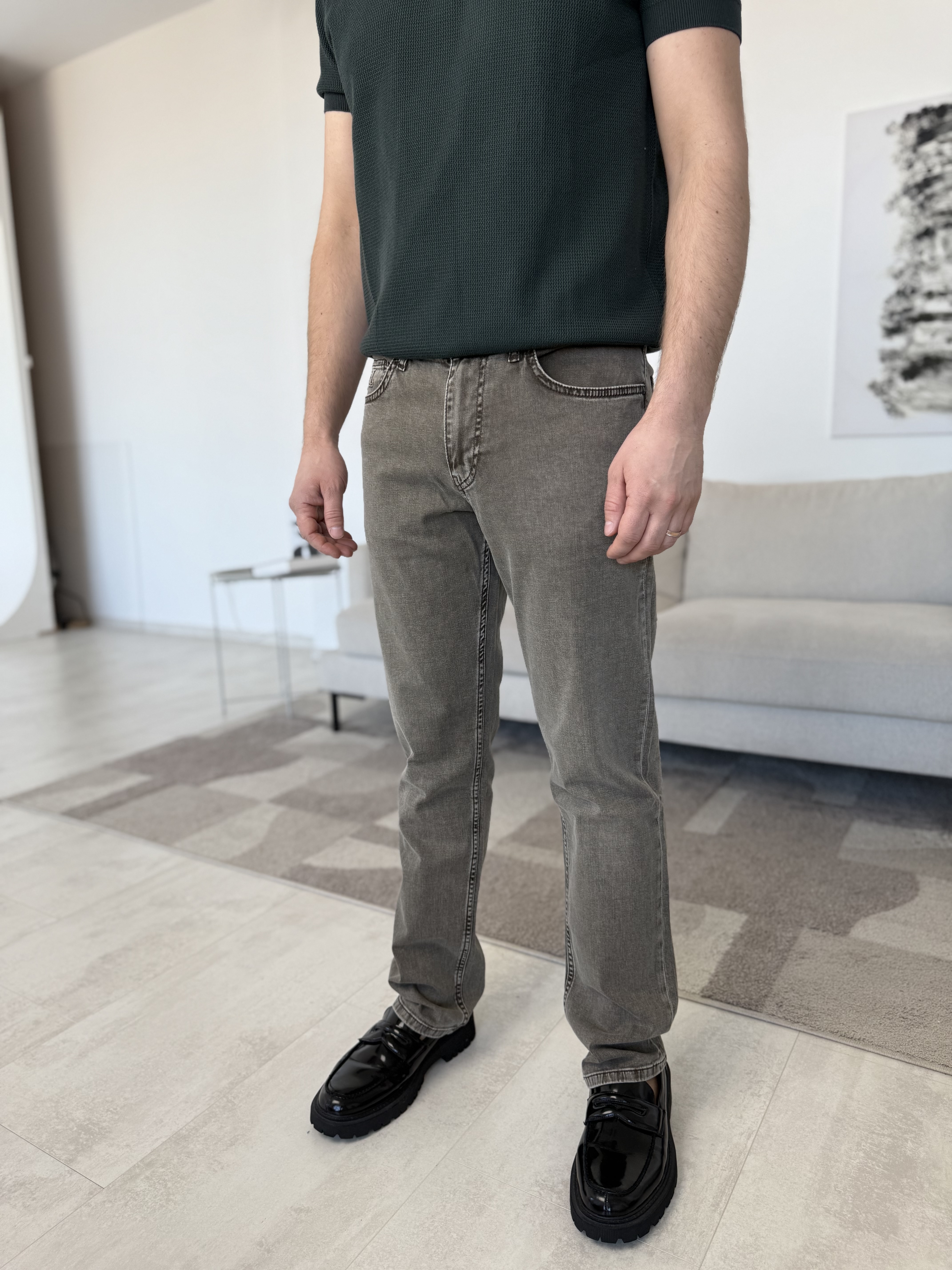 Vyriški tiesaus kirpimo - rudi džinsai | 248