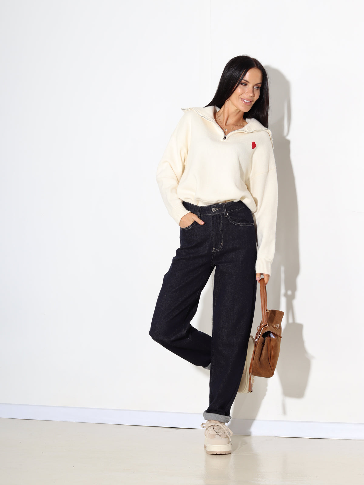 "Mom Fit" džinsai - Dark Blue