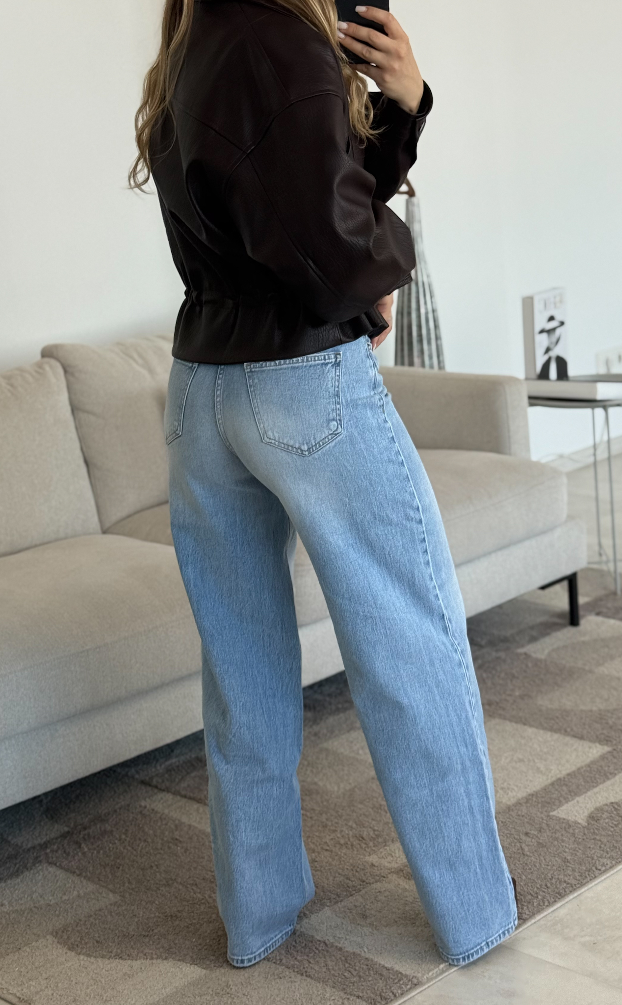 Platūs džinsai šviesiai mėlyni | 125